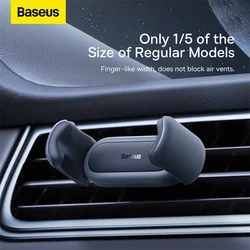 Baseus Mini Car Phone Holder Car Air Vent Clip Mount For 5.4-6.7 Inch Phone Car Mobile Phone Holder For iPhone Samsung Xiaomi