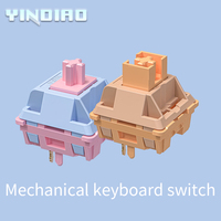 Switch Keyboard 5-Pin Linear Switches DIY with POM Compatible MX Keycaps For Gaming Mechanical Keyboard Aula Akko attack shark