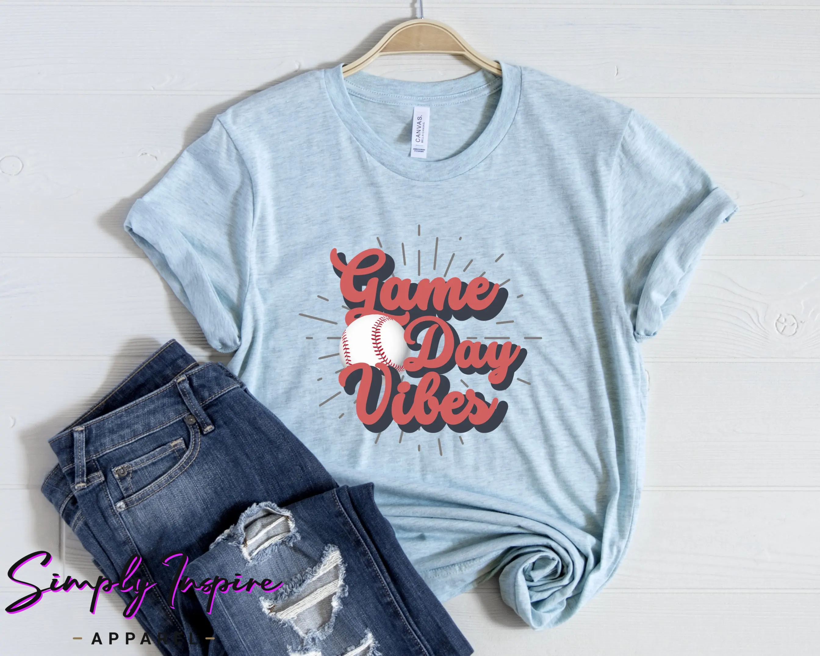 Game Day T Shirt Baseball Vibes Mom Softball For