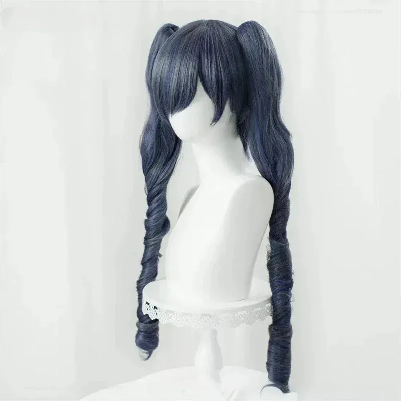 

Anime Ciel Phantomhive Cosplay Blue Grey Wig Heat Resistant Halloween Party Women Men Wigs jd;2