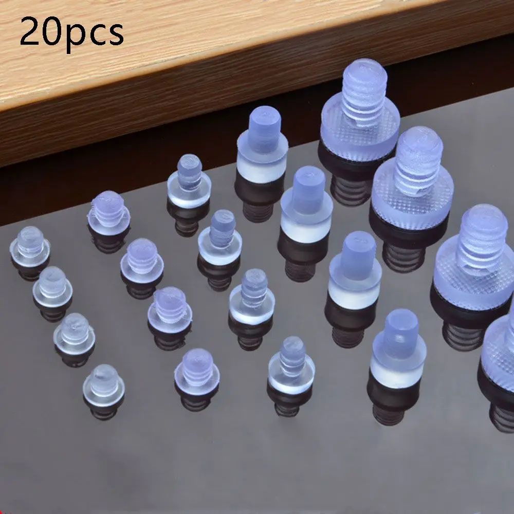 

20pcs Rubber Screws Hole Plugs Anti collision Embedded Cabinet Door Bumpers Anti-slip Transparent Foot Pad Furniture Fasteners