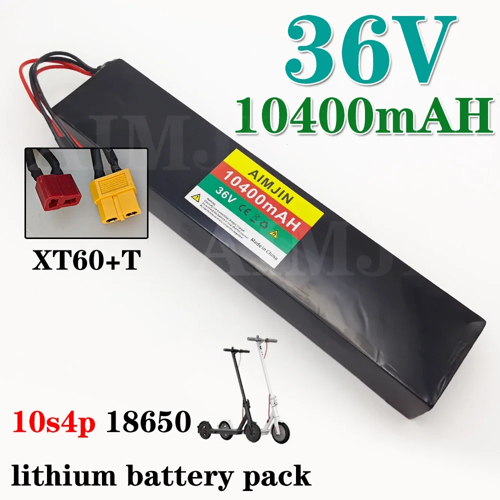 

Rechargeable Battery 36V 10400mAh 18650 for Electric Scooter 10S4P Lithium Battery Pack