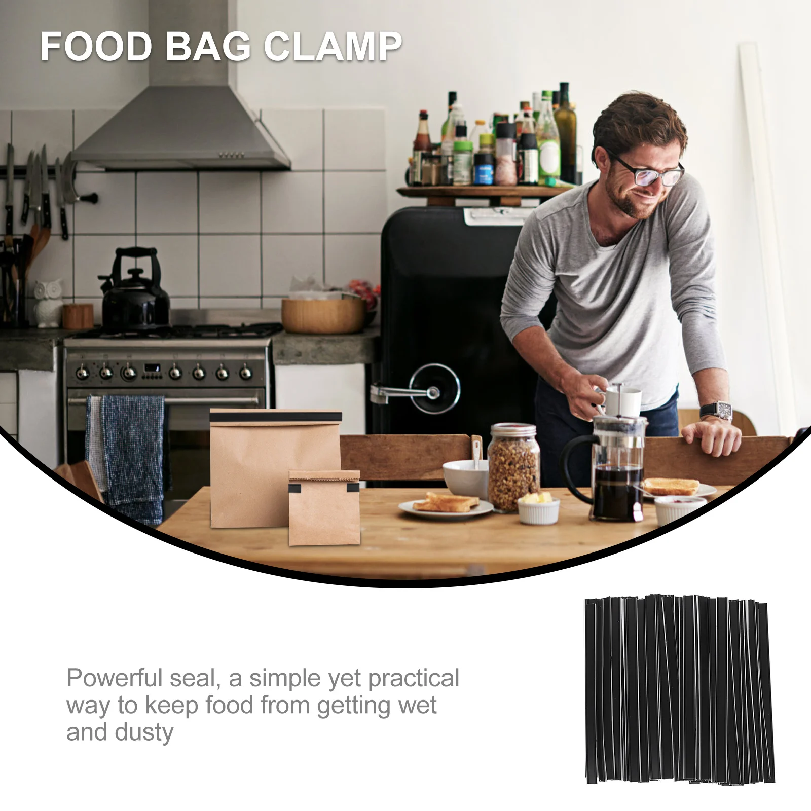 

1Set Sealing Food Clips Bag Sealer Clamps for Baked Bread Coffee Tea Snack Storage Dust Moisture Protection