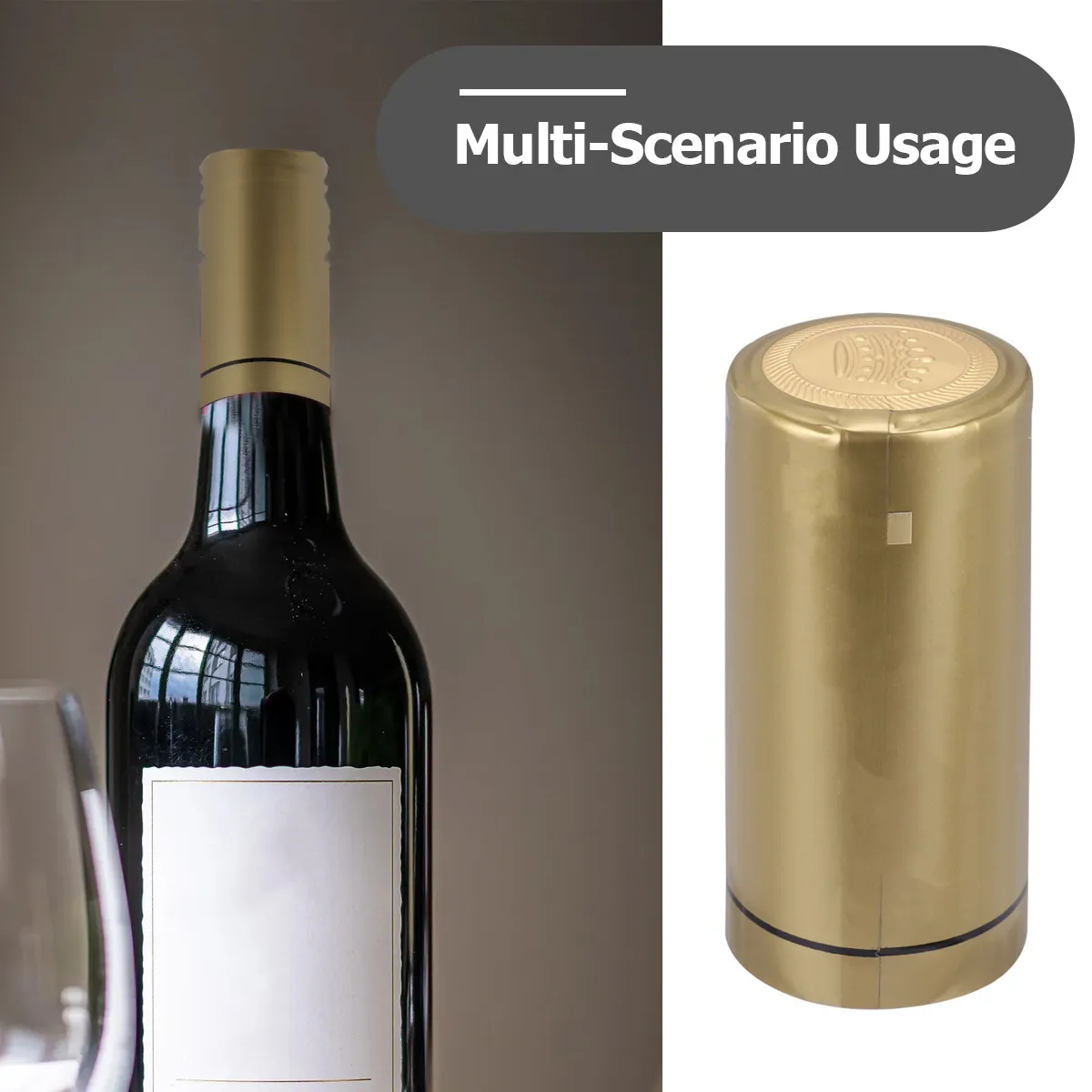 

50Pcs Heat Shrink Wine Bottle Caps Sleeves Flexible Plastic Stopper Suitable for 30Mm Mouth Red Wine Bottles Heat Shrink Sealing