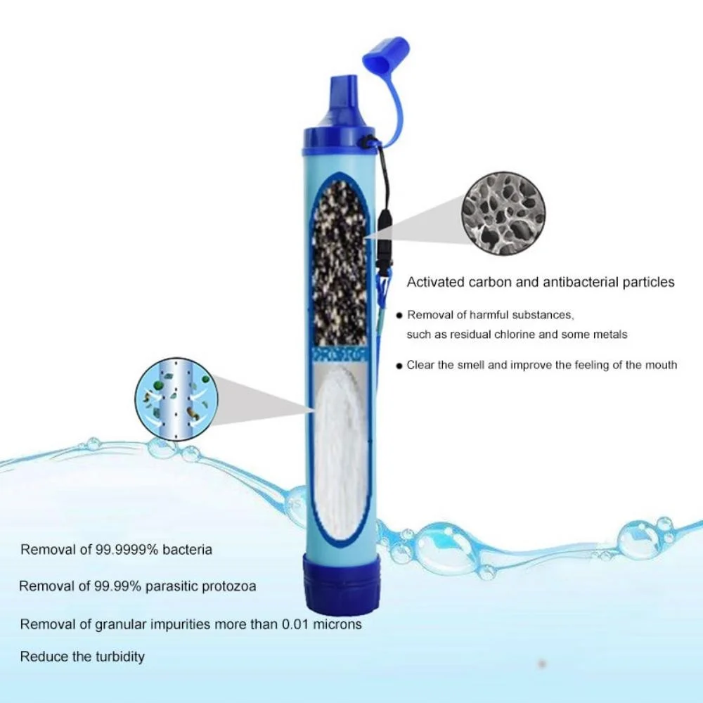 Outdoor Water Purifier Camping Hiking Emergency Life Portable Purifier Water Filter Suitable for Streams, Lakes Outdoors Camping