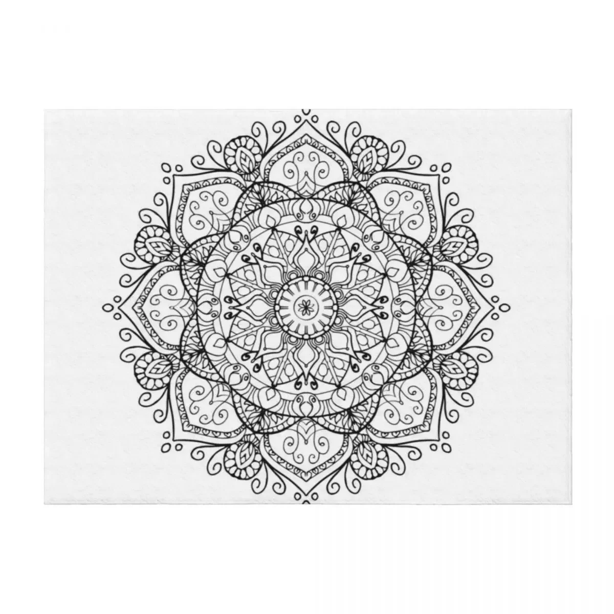 

Black and White Mandala Throw Blanket bed plaid Bed Luxury Brand Flannel Fabric Blankets