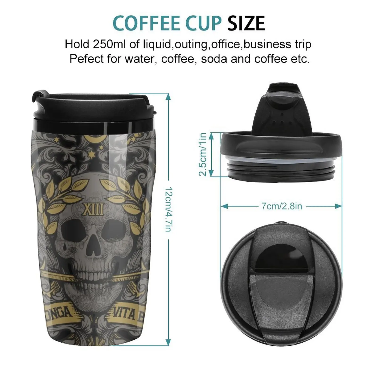 New ARS LONGA, VITA BREVIS Travel Coffee Mug Coffee And Tea Cup Of Coffee Latte Cup