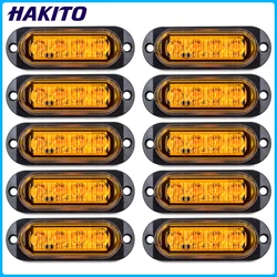 12V-24V Universal 4 LED Side Marker Lights Waterproof Clearance Lamps Indicator Lamp Signal Light Truck Trailer Van Pickup Boat