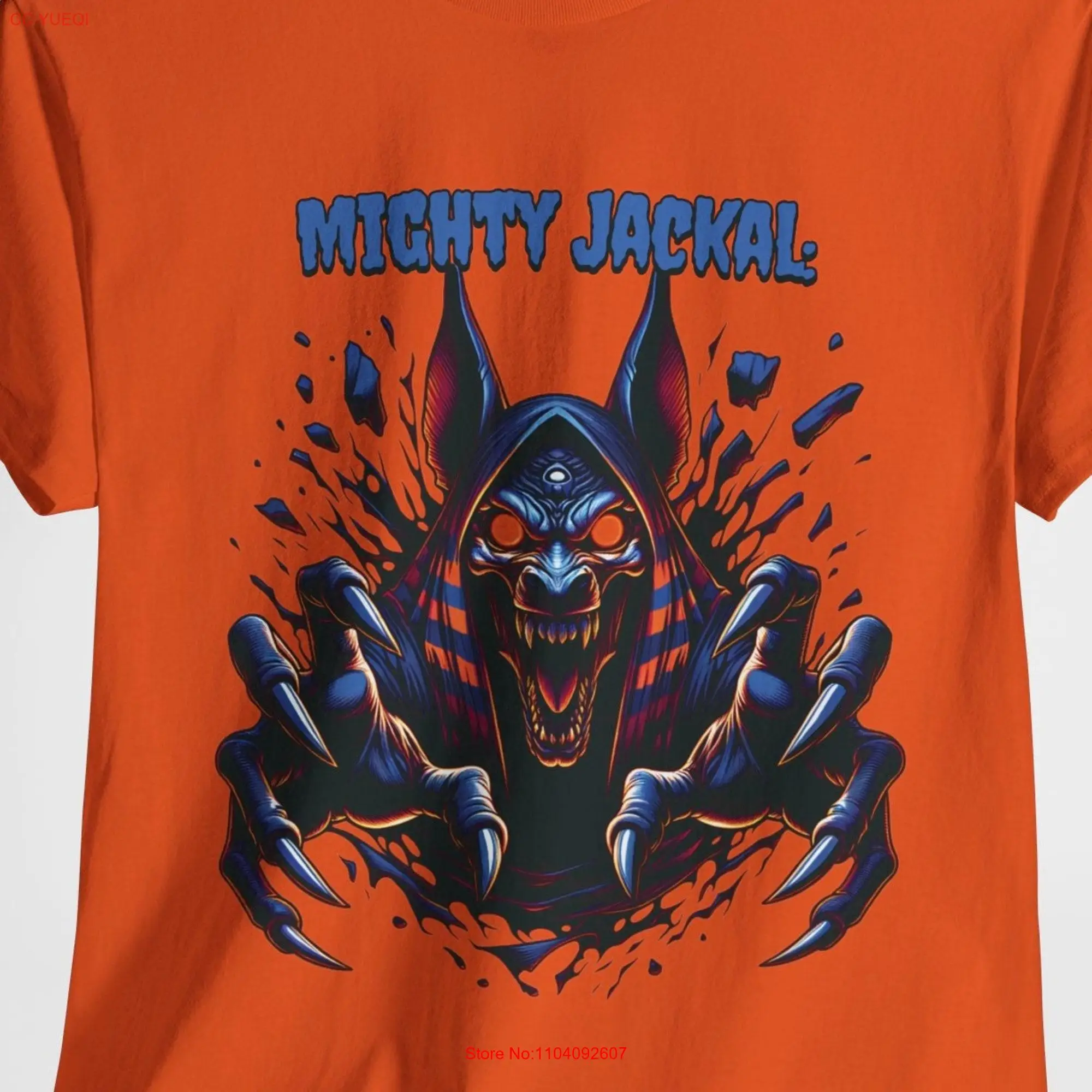 3D Optical Illusion Anubis T Shirt Halloween Mighty Jackal Design Scary 100 Cotton Spooky Unique Costume Mythology