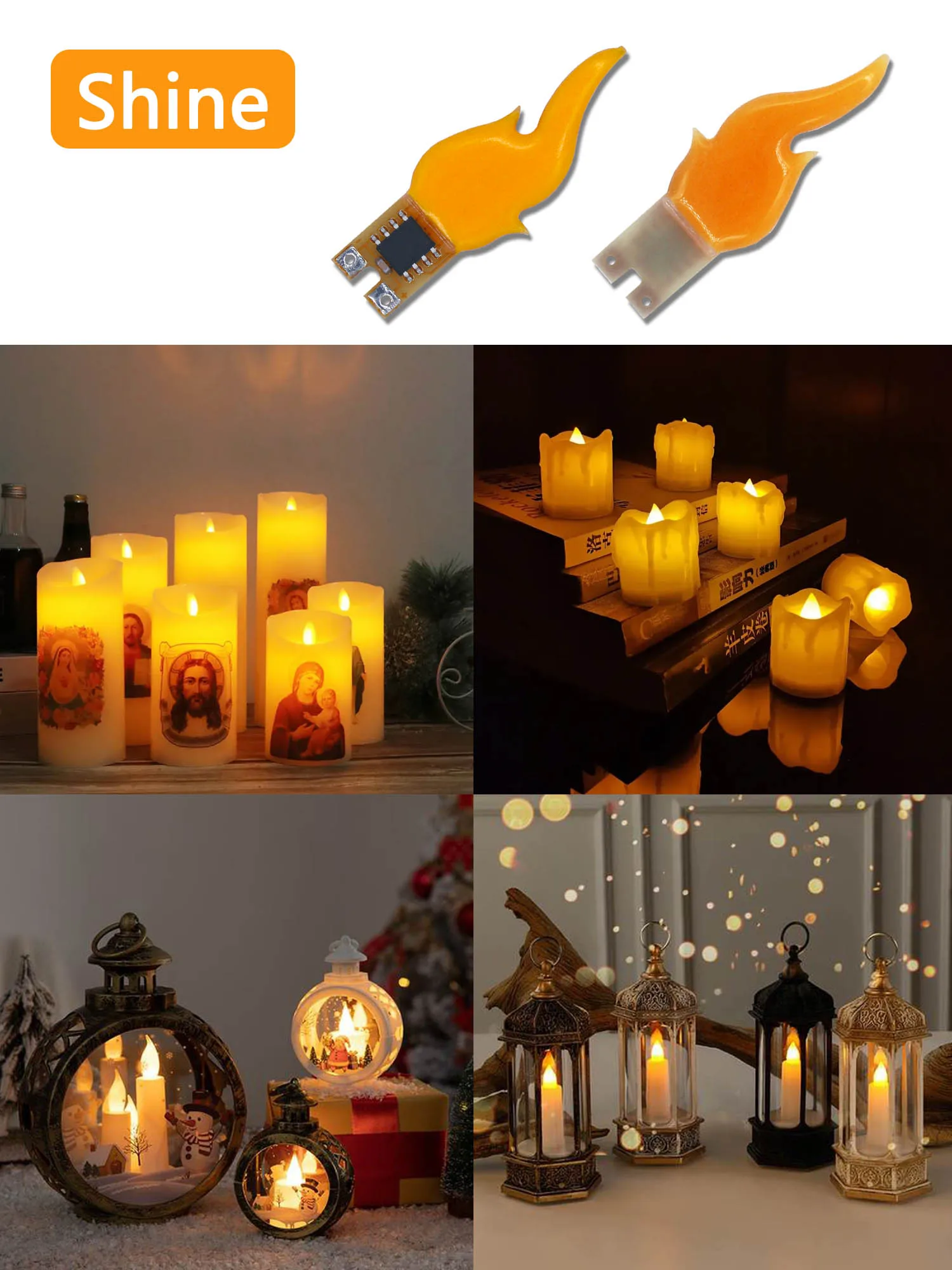 Żarówki LED COB z efektem migoczącego płomienia, imitujące ciepłe światło ognia, 3V 5V, do modułów LED DIY i akcesoriów do diod. — zdjęcie 2