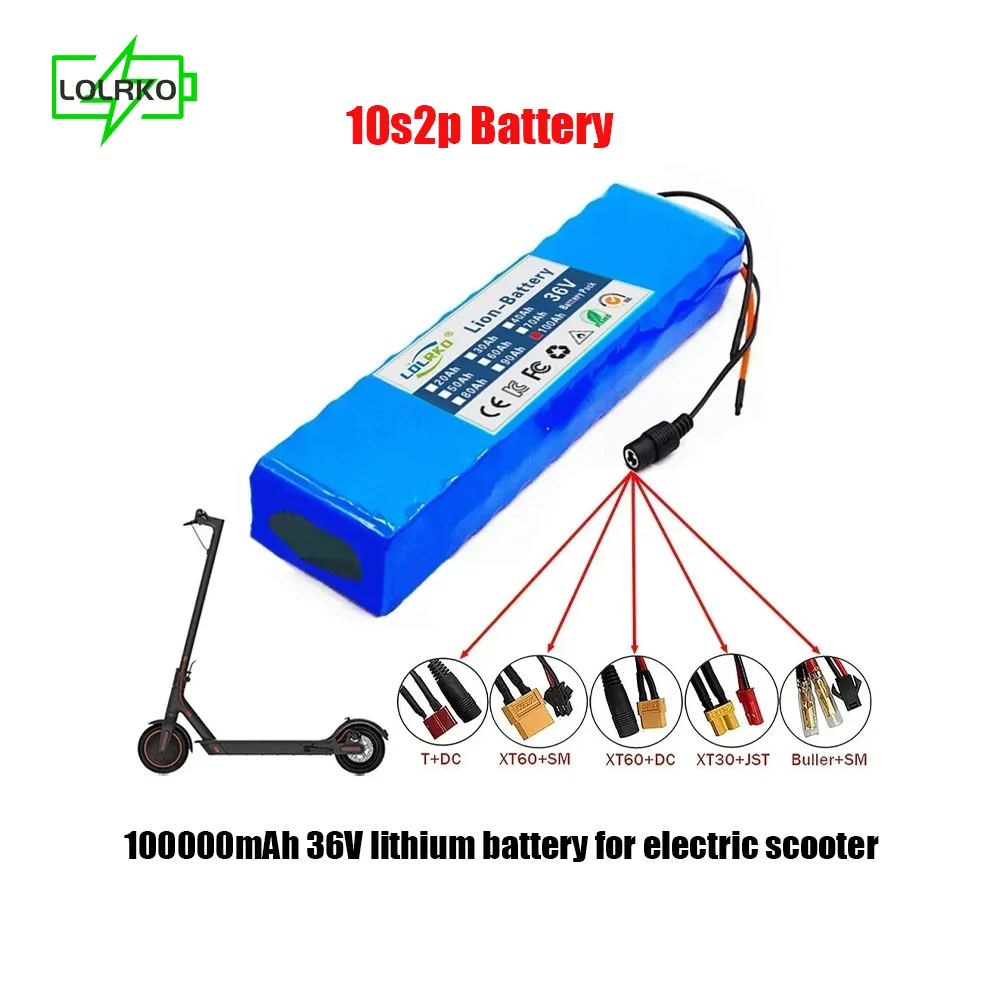 

36V 100000mAh 36v Electric Scooter Battery Lithium Electric Scooter 500W Electric Scooter Battery 36v 10s2p Battery