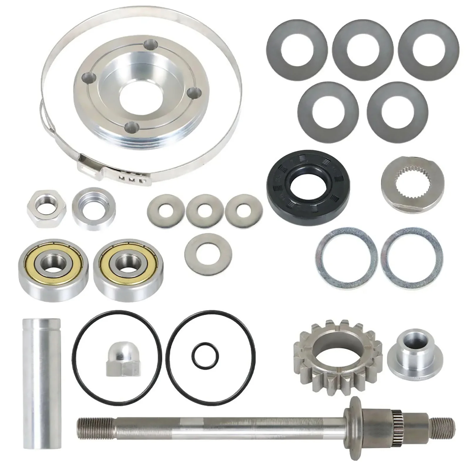 Supercharger Rebuild Kit 420881102 For Sea-Doo GTR GTX RXT RXP 215/255/260HP Compressor Shaft & 16T Drive Gear & Bearings Set