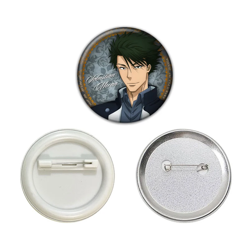 موريارتي باتريوت دبابيس التلبيب سيباستيان موران تأثيري شارات اليدوية الكرتون الشكل صفيح دبابيس ظهره الحلي