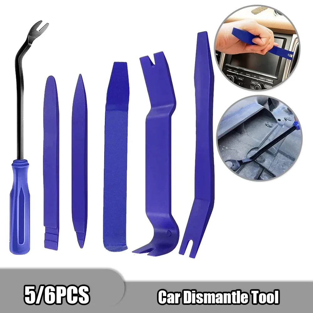 5Pcs/set Portable Car Panel Removal Tool Kit Nail Puller Radio Audio Door Pry Repair Clip Trim Dash Removal Installer Hand Tool