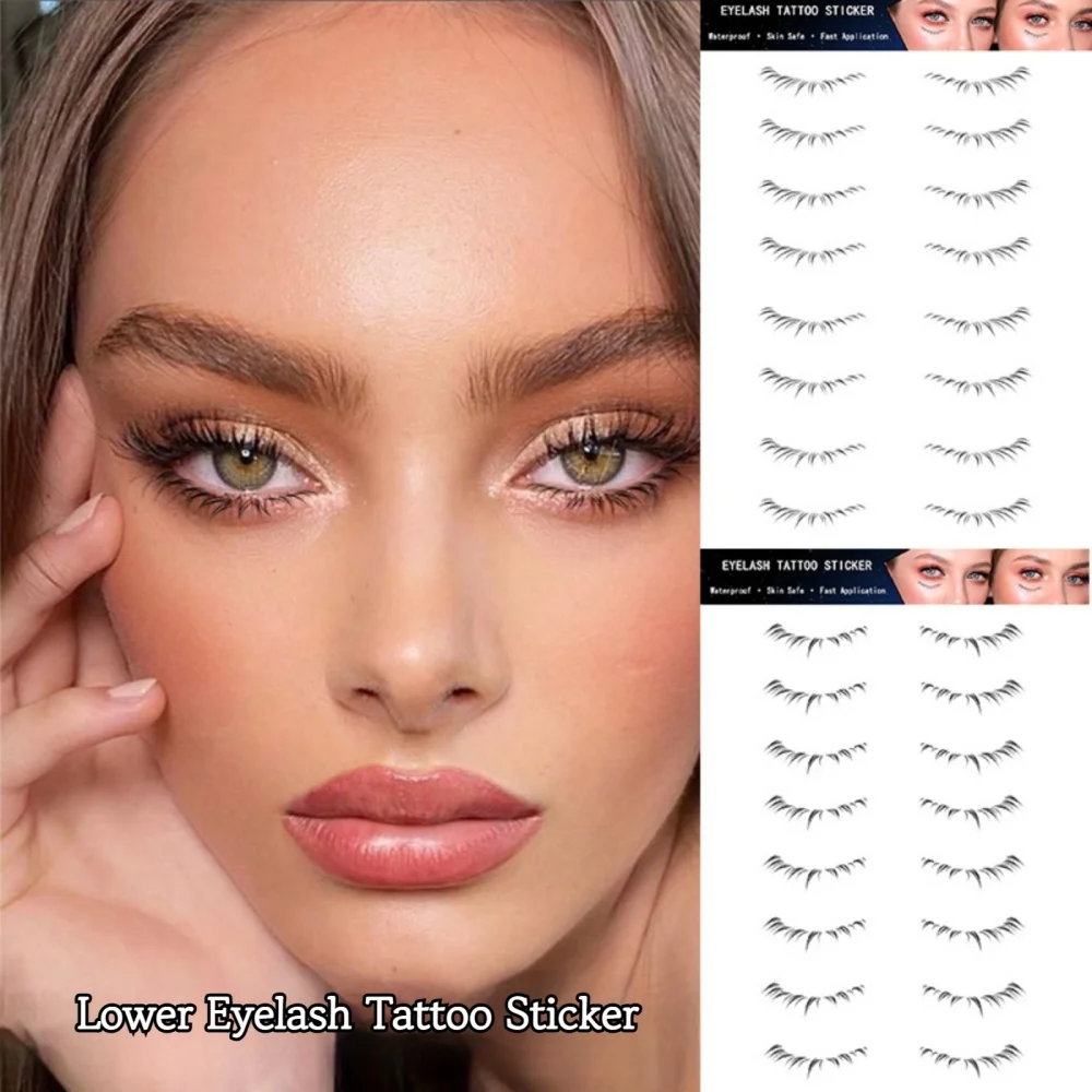 

Lower Eyelash Tattoo Stickers Makeup Fake Lashes Temporary Tattoo Patch Natural Lifelike False Eyelash Eyelashes Extension