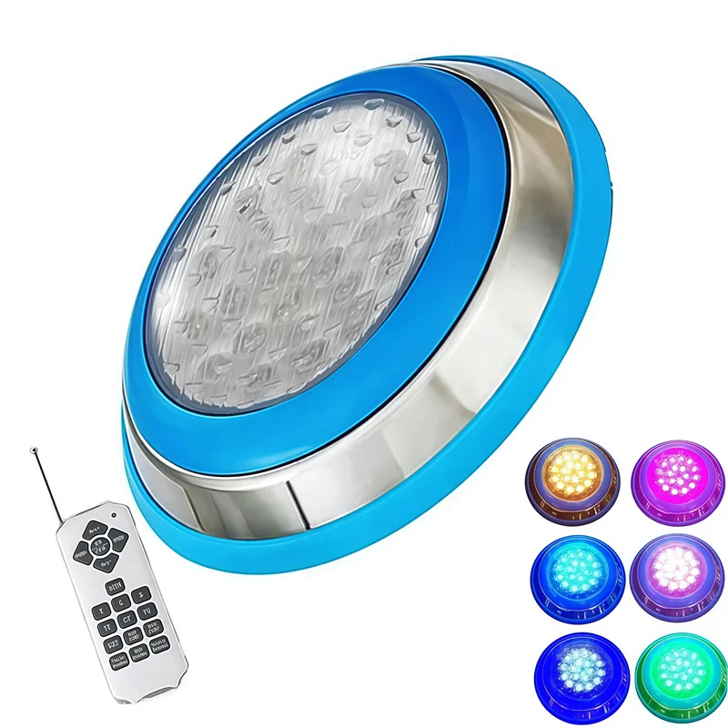 12W 18W 24W RGB LED Swimming Pool Light IP68 Waterproof AC/DC12V Outdoor RGB UnderWater Light Pond LED Piscina Luz Spotlight