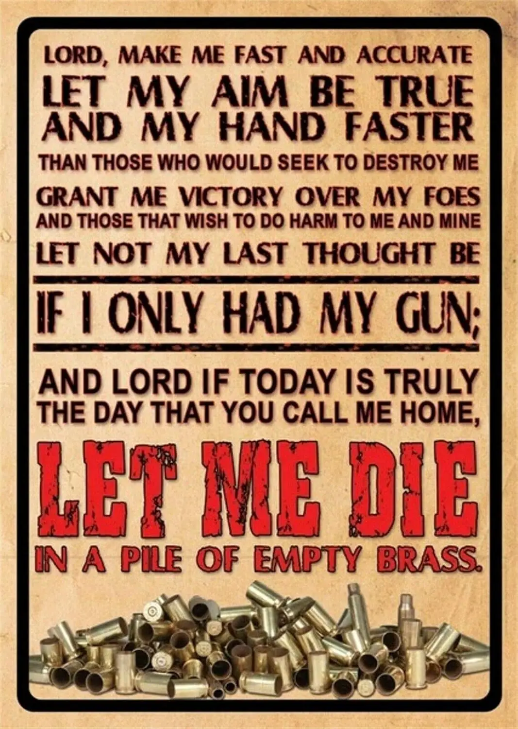 Retro Vintage Metal Plaque Sign Lord Make Me Fast and Accurate Let My Aim Be True for Home Bar Kitchen Pub Wall Decor Signs sign