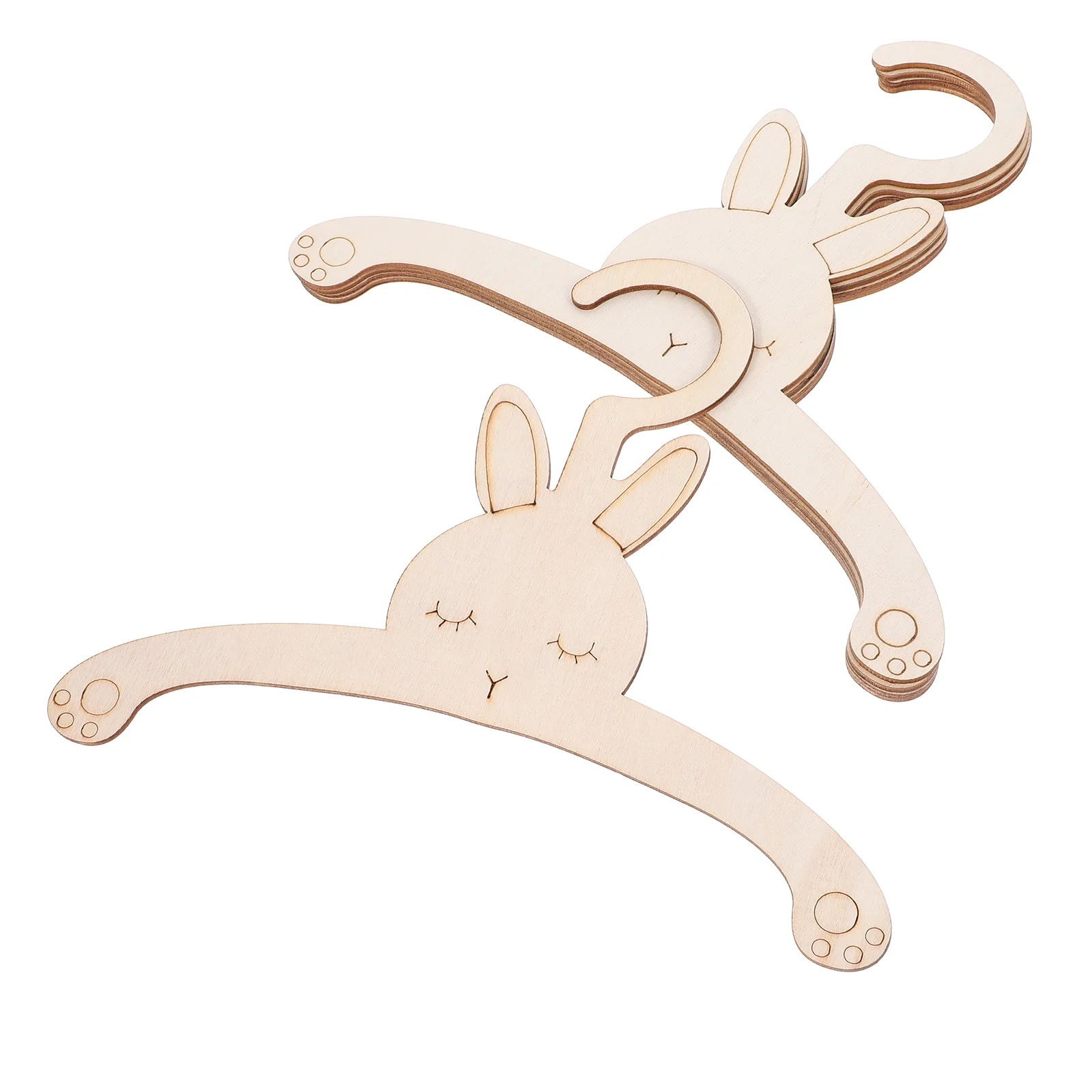 5 Pcs Rabbit Ears Children Hanger Toddler Infant Hangers Wood Childrens Clothes