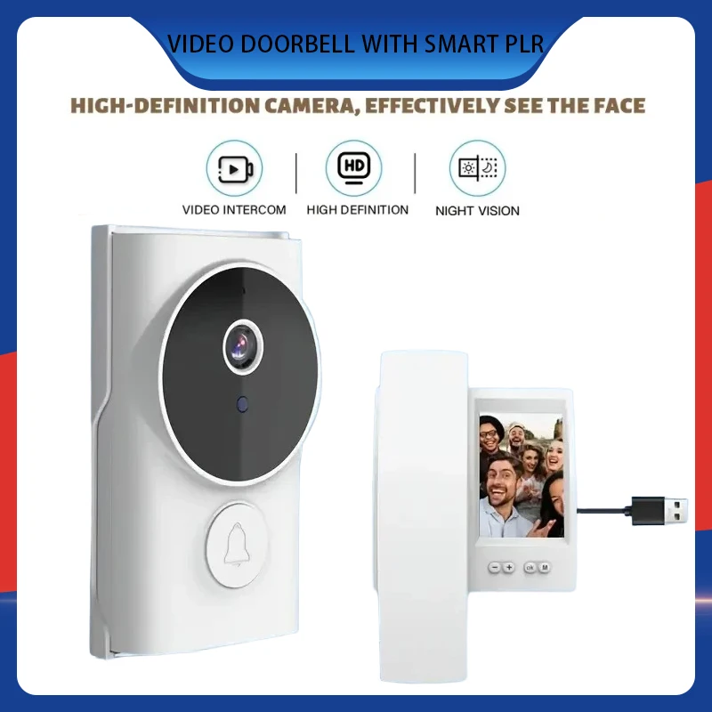 

2,4G Bluetooth Wi-Fi Беспроводная камера дверного звонка HD-экран видео двусторонний домофон обнаружение движения цифровое волшебное видео умный дом