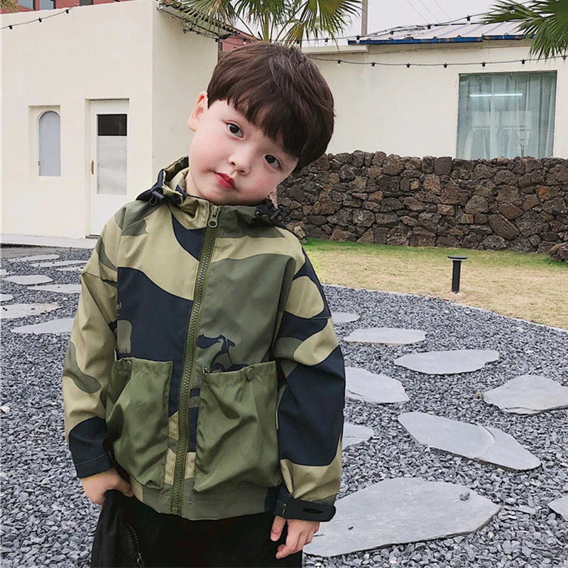 

2-14 Years Teenager Kids Trench Coats 2025 New Fashion Hooded Zipper Windbreaker Jacket For Boys Spring Autumn Children Clothing