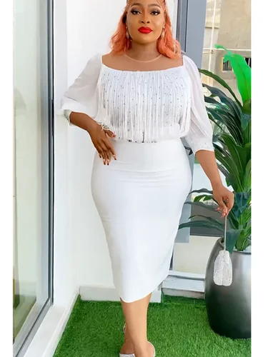 Imagen 2 del producto Vestidos africanos elegantes para mujer, nueva ropa africana de verano 2021, vestido largo de fiesta de boda de talla grande, trajes Dashiki Ankara, bata