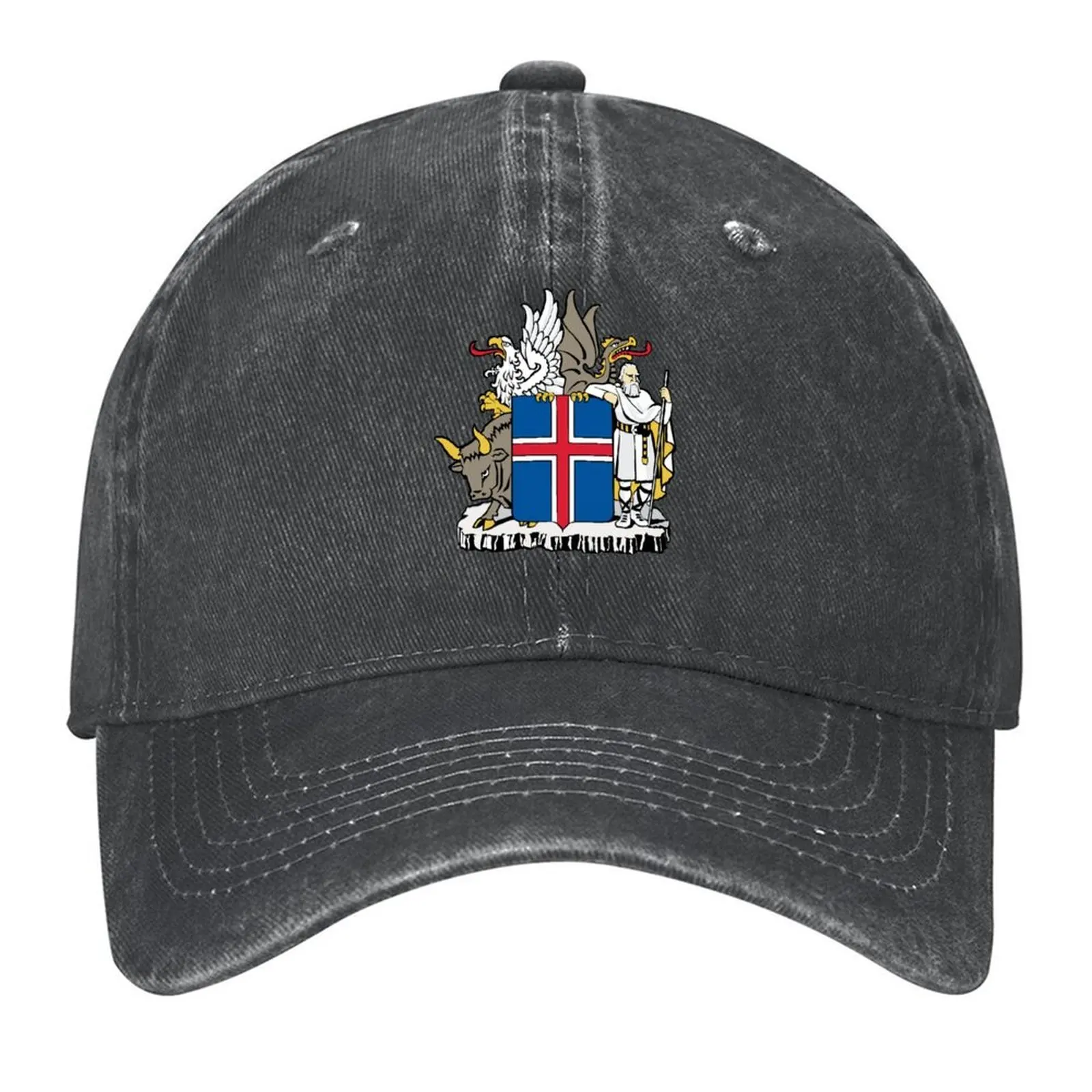 

Coat of arms of Iceland Baseball Cap fishing caps man Visor Sun Cap birthday Elegant Women's Hats Men's