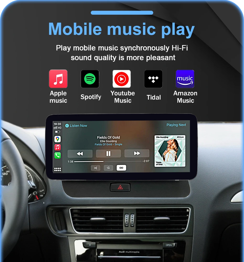 12,5' Linux Android Auto Autoradio 1920*720P Multimedia-Player-Bildschirm für Audi Q5 2009-2016 Carplay Bluetooth Navigation 2 DIN – Detail 16