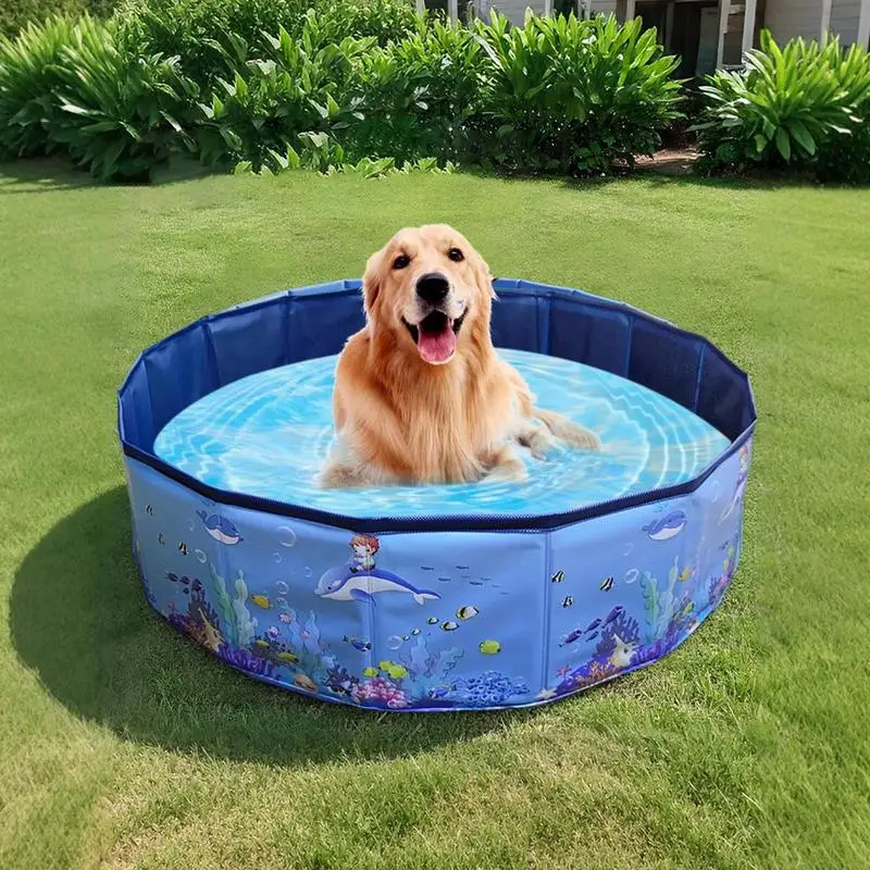 

Foldable Dog Pool Pet Outdoor Bathing Tub Scratch-Resistant Foldable Puppy Swimming Paddling Bathtub For Small Medium Animals