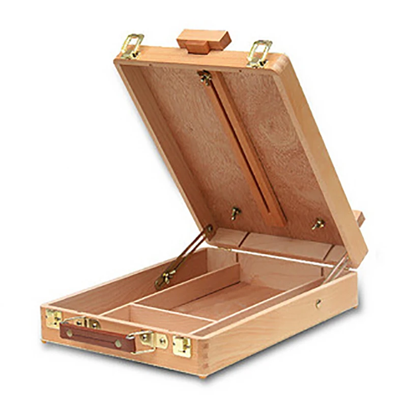 1pc Fillet Desktop Laptop Box Easel Painting Hardware Accessories Multifunctional Painting Suitcase Art Supplies For Artist