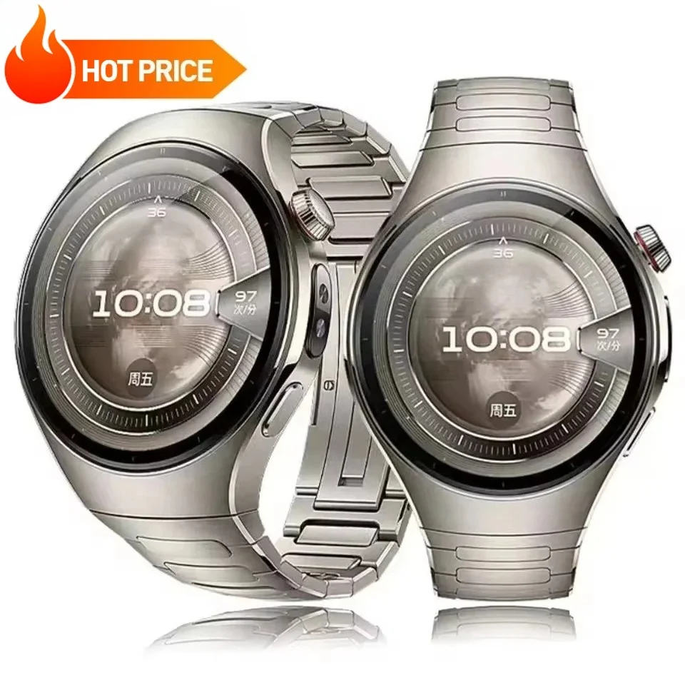 Original Titanium Strap for Huawei Watch 5 46MM No Gaps Luxury Metal Band for Huawei Watch 5 42mm Business Band Correa