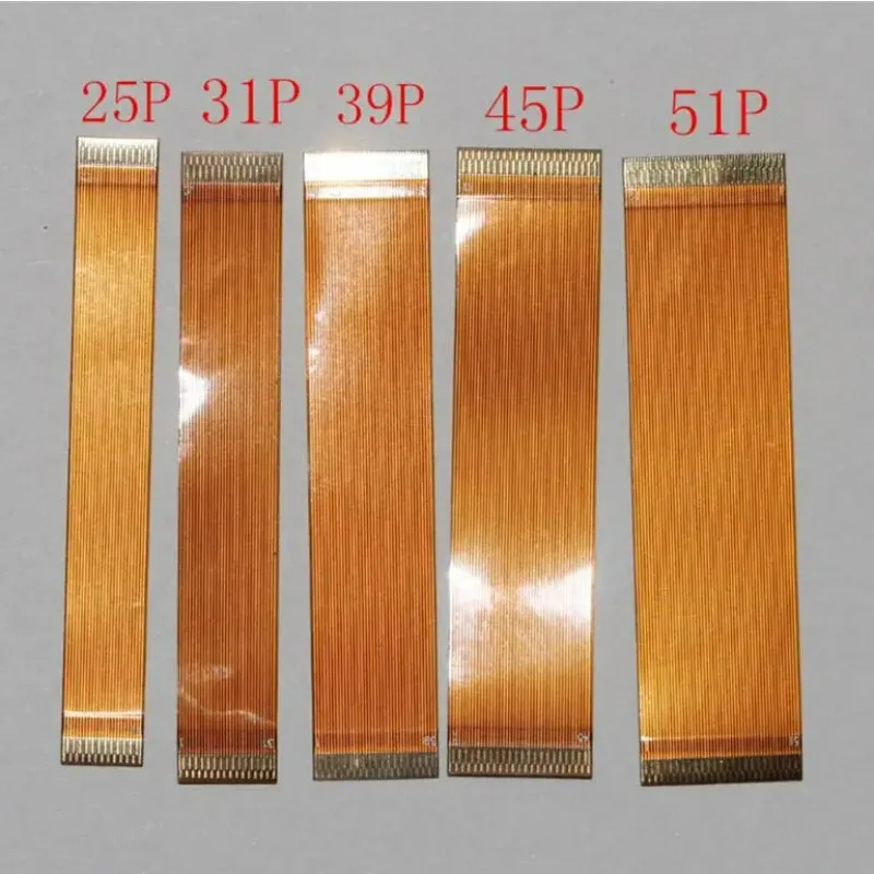 

5pcs Test extension cable FPC 25P 31P 39P 45P 51PLVDS MIPI LCD gold-plated cable FPC LCD screen pitch 0.3mm 60mm long