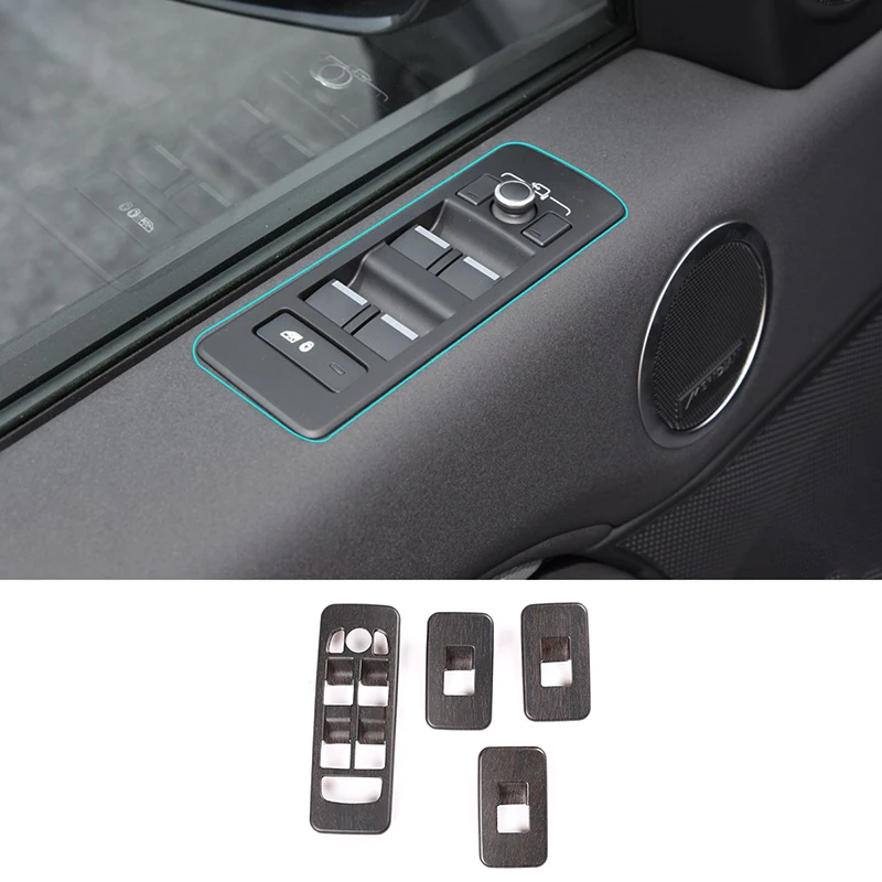 Car Interior ABS Window Lift Switch Button Frame Cover Trim Accessories For Land Rover Discovery Sport L550 2015-2020