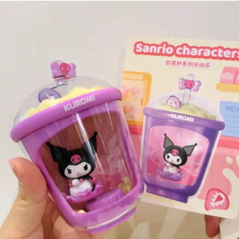 Sanrio Animation Hello Kitty Kuromi ma mélodie Pochacco lait thé tasse série jouet à la mode Figure dessin animé ornements cadeau en gros