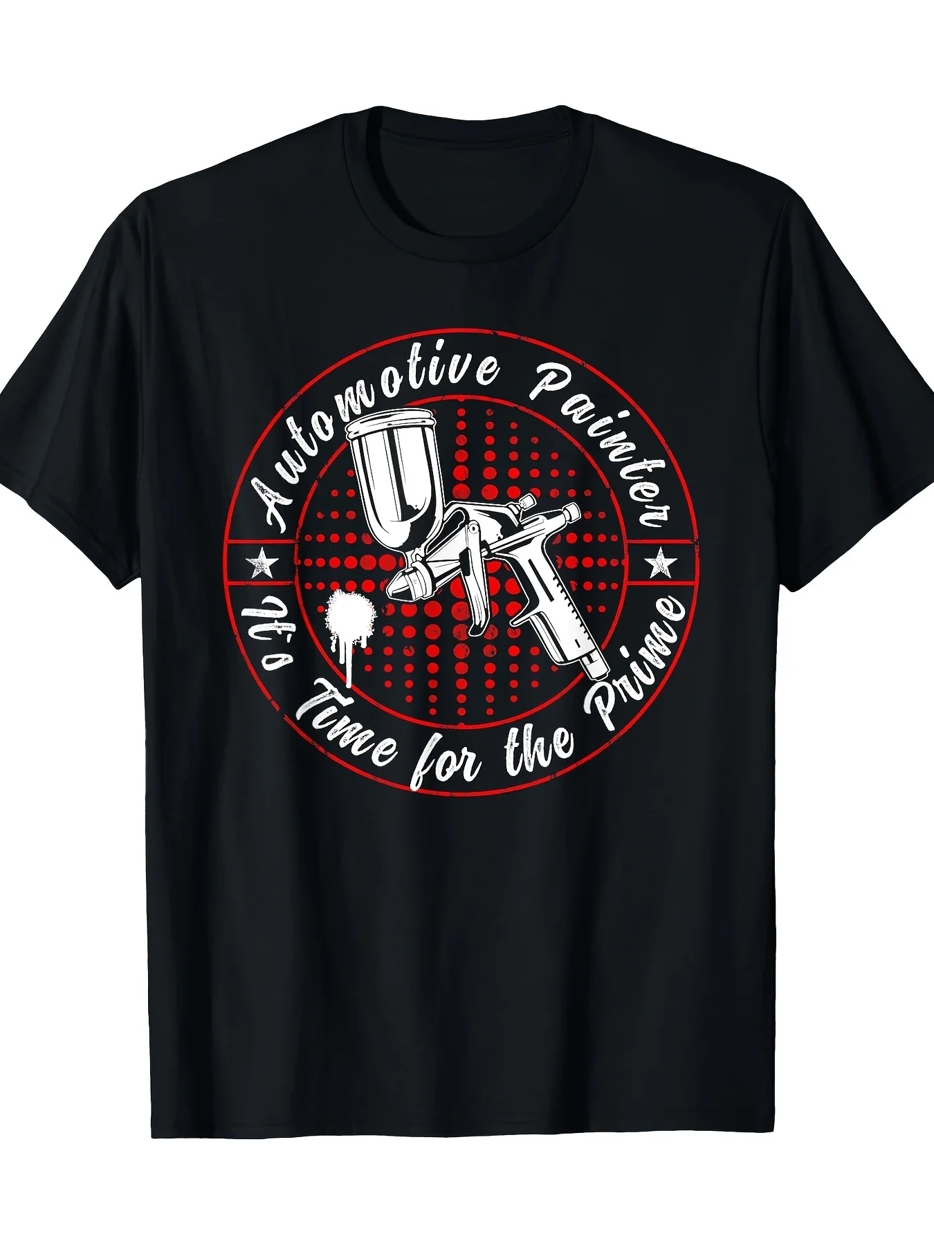 Bold Paint Sprayer Graphic Design Automotive Painter T-Shirt 100% Cotton O-Neck Short Sleeve Summer Casual Mens T-shirt