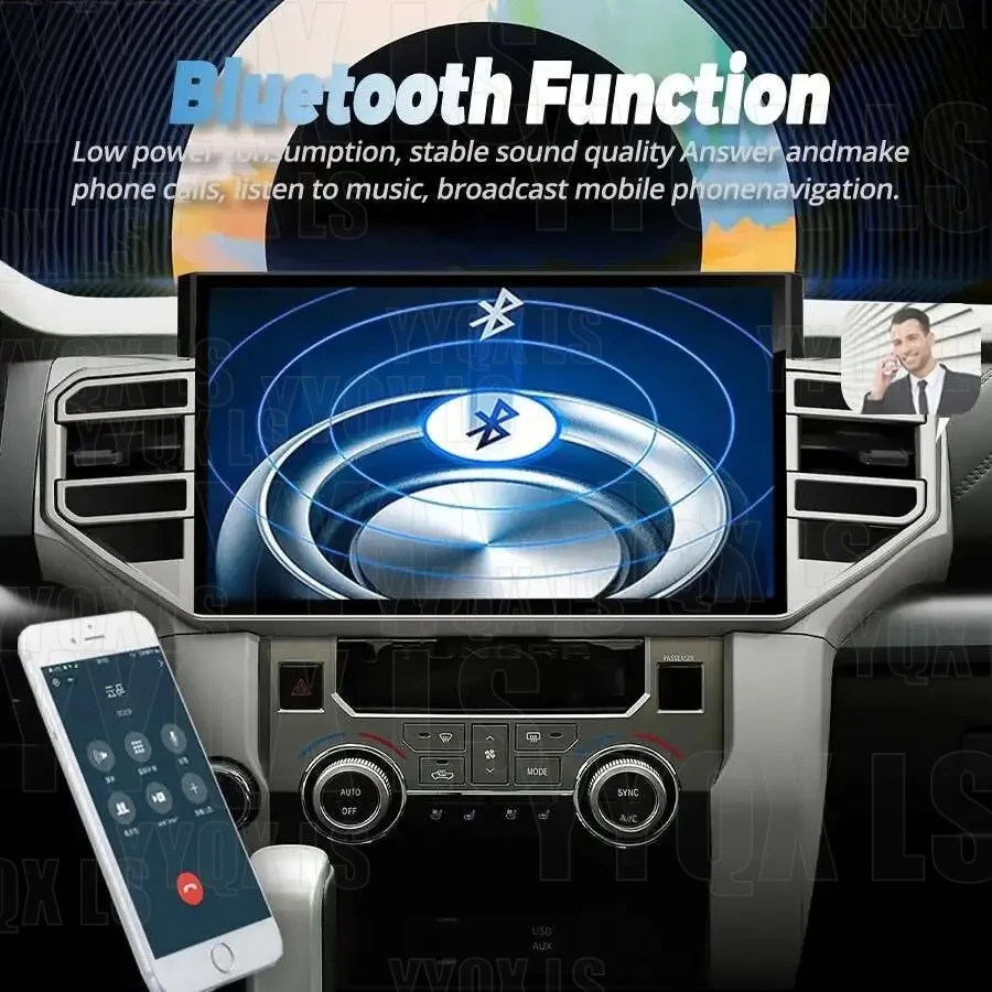 Android 14 Qualcomm Snapdragon For Toyota Tundra 2013-2021 Car Radio Multimedia Player GPS Navi CarPlay Head Unit Car Tuning