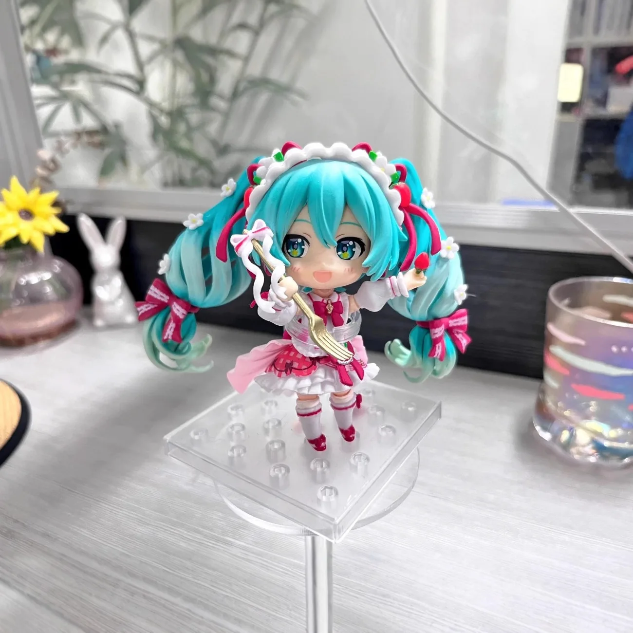 10 سنتيمتر جديد أنيمي هاتسون ميكو Q نسخة الوجه للتبادل kawaii عمل الشكل البلاستيكية نموذج اللعب دمية زخارف مكتب الهدايا #2