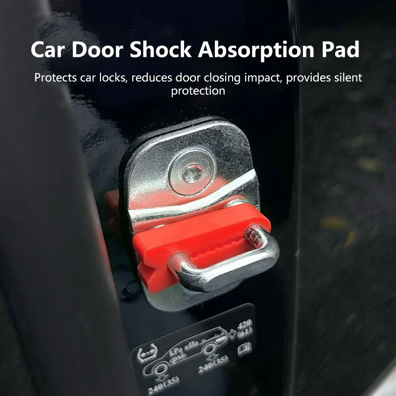 Amortecedor de Porta de Carro em Silicone Universal, Almofada Antivibração e Anticolisão, Redutor de Ruído e Amortecedor de Impacto
