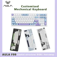 AULA F99 Gaming Mechanical Keyboard Three Mode 2.4G Wireless Bluetooth Hot Swap E-Sports RGB For PC Gamer Gift Laptop Typing