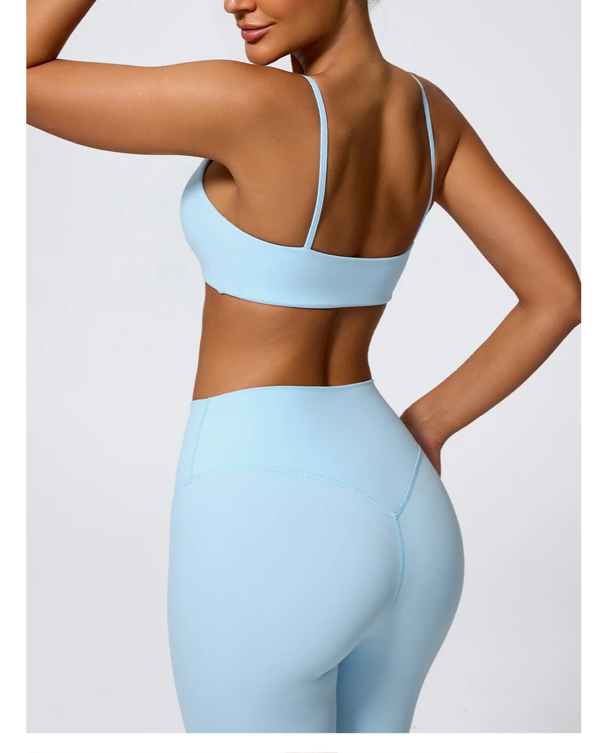 Ctenkevet Sommer Damen 2-teiliges Ärmelloses Sportset, Zweiteiliges Yoga-Set für Frauen, Hochgeschnittene Atmungsaktive Leggings, Sportbekleidung für Damen – Detail 15