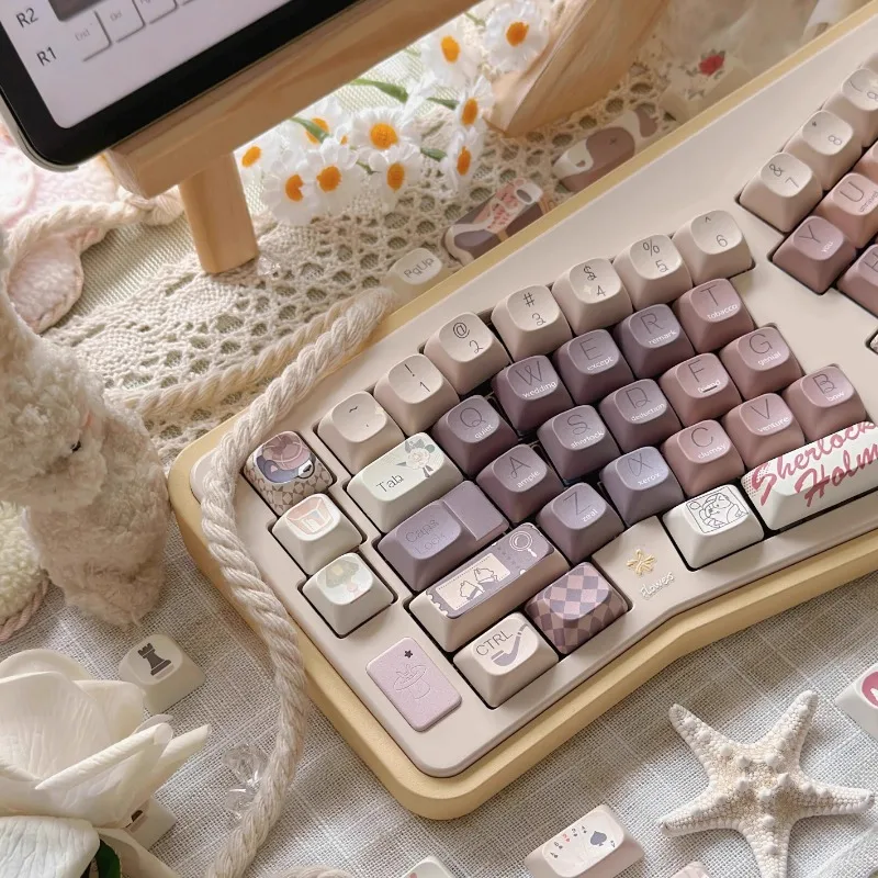 Cute Puppy Theme Keycaps 150/130 Keys PBT Sublimation Cherry/MOA/MDA Profile Custom Keycaps Mechanical Keyboard Accessories Gift