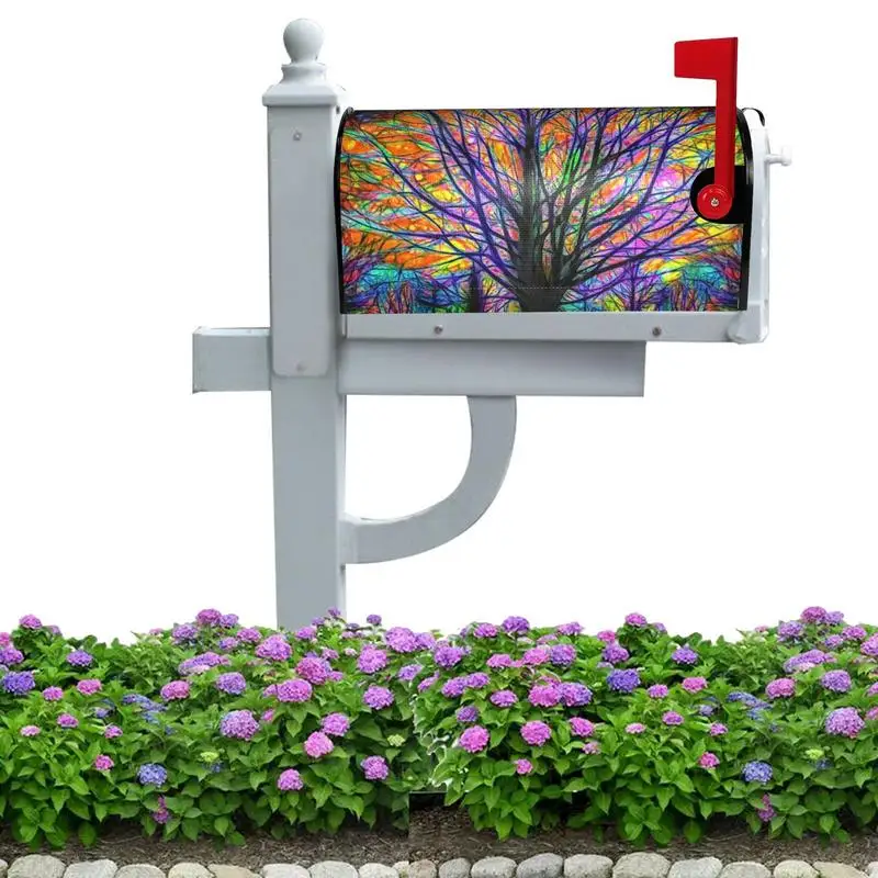 Spring Mailbox Covers Magnetic Standard Post Letter Box Decorative Cover Wrap 21x18inches Mailbox Decals For Outside Outdoor