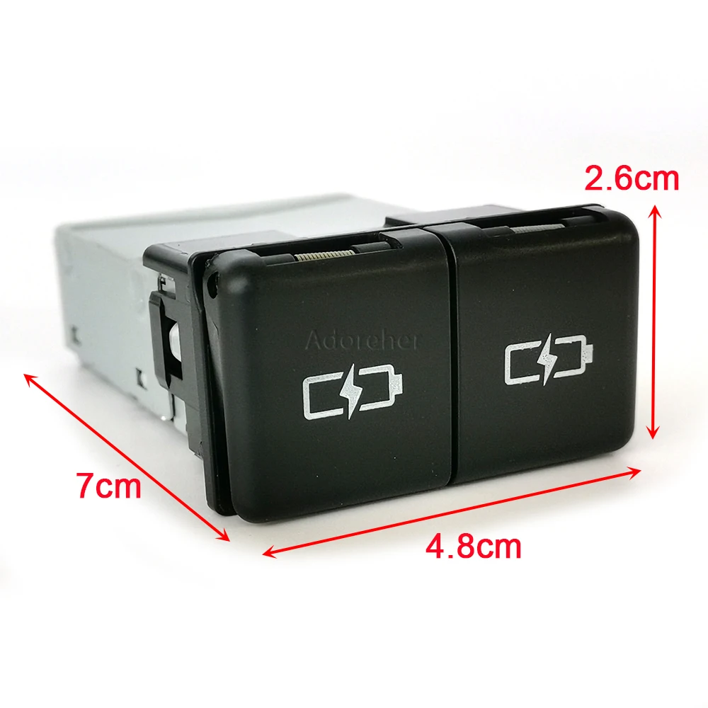 12/24V Car Charger Dustproof Socket Dual USB Type-C PD Charging Outlet Power Adapter For Camry Avalon Highlander Levin RAV4