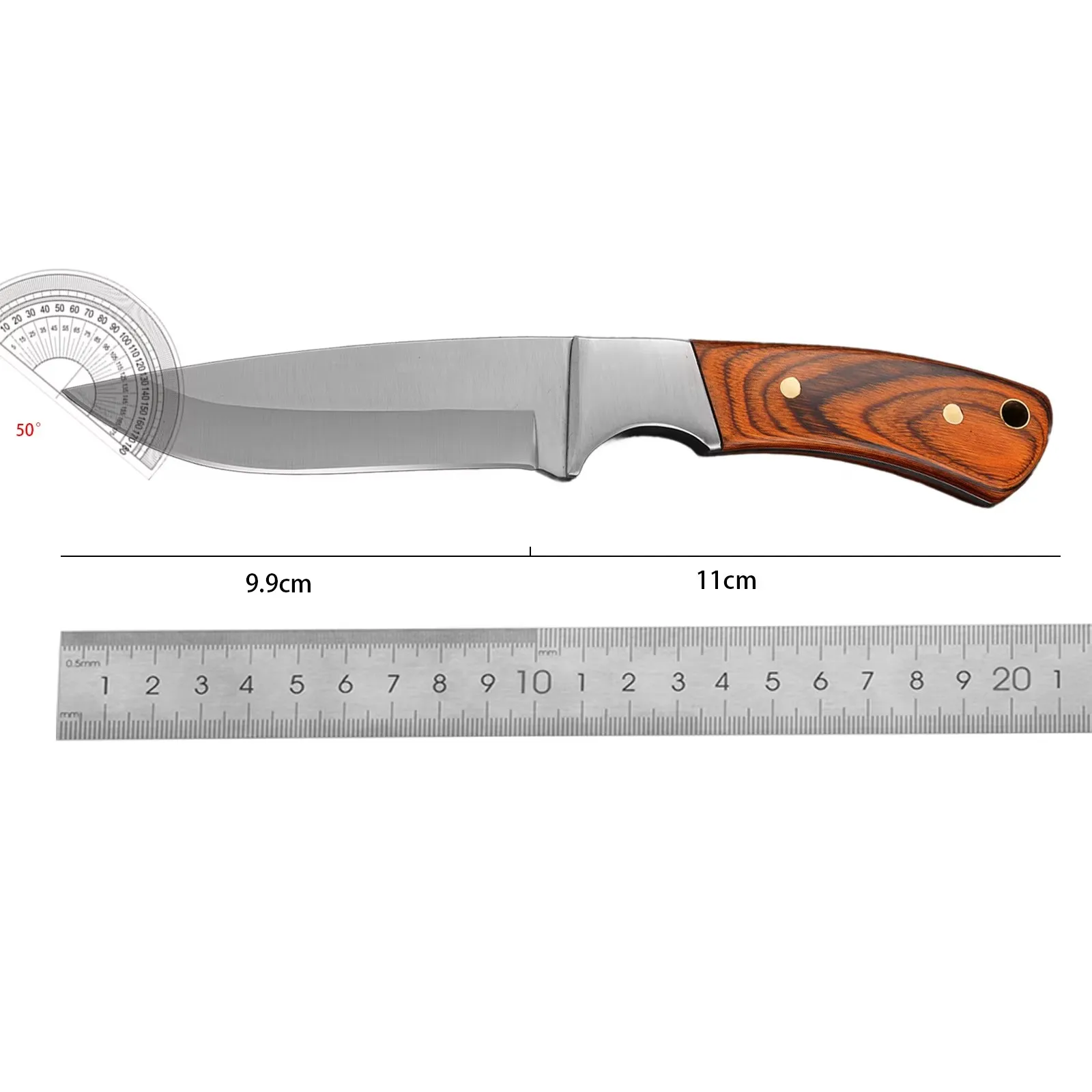 Stainless Steel Kitchen Utility Knife, EDC Fixed Blade, Self-Defense Knife, High Hardness Cutting Knife, Outdoor Camping Knife view 6