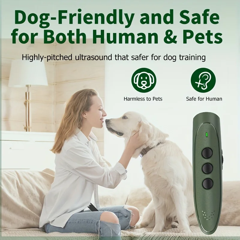 Ultrasonic Pet Dog Repeller Anti Barking Stop Bark Training Device High Power Dog Training Repellents With USB Rechargeable view 2