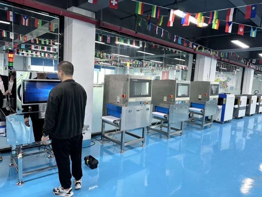 Salmon Chicken Feet Sauce Aluminum Foil Packaging Products X-ray Foreign Object Detector Food X-ray Inspection Machine