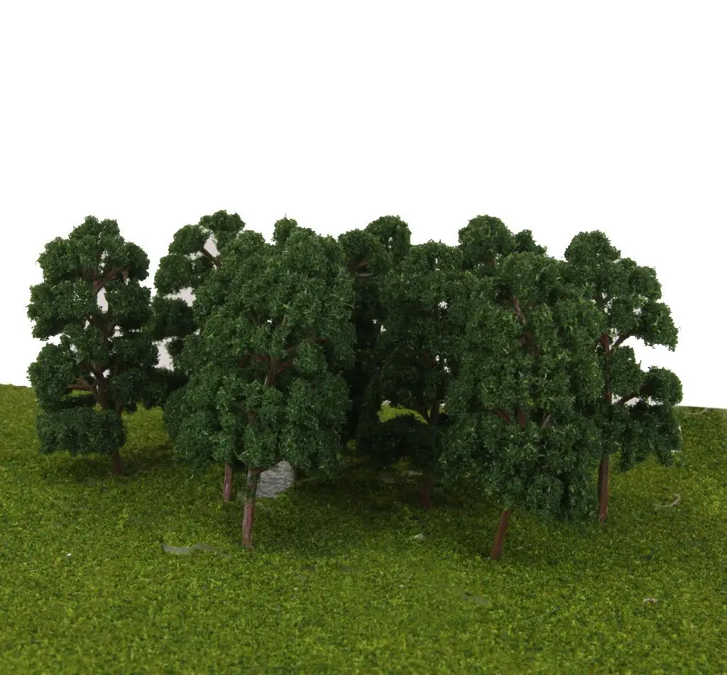 10 Packs Spoorweg Park Bomen Diorama Architectuur Landschap 1:75 Ho Schaal