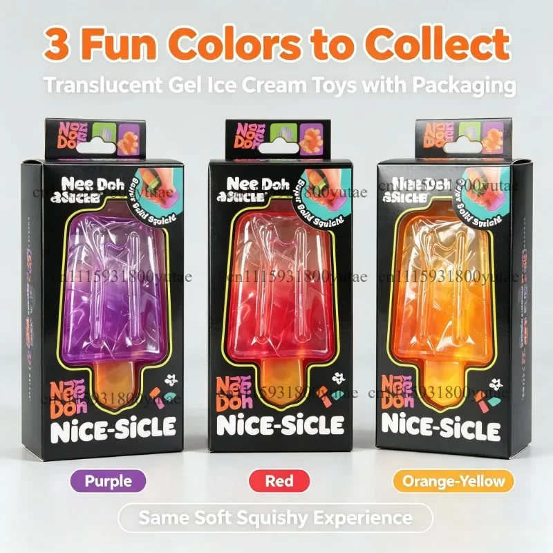 NEW 2026 NeeDoh Nice-Sicle Popsicle Sensory Squeeze Toy Super Stress Ice Lolly Relief for Kids Adults Summer Easfestival Gifts
