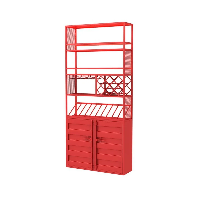 

Industrial wind, with lamp, wine cabinet, wine rack, container, partition, wrought iron