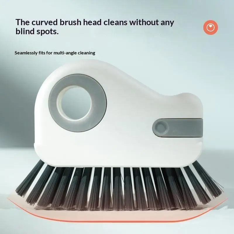 1pc 2 In 1 Window Groove Cleaning Brush Door Groove Cleaning Tool Sliding Door Track Floor  Brushes Hand-held Crevice Cleaner
