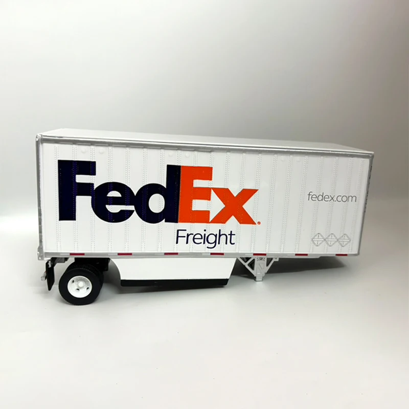 DM 1/50 Scale Fedex Marine Logistics Tractor Semi Trailer Container Simulation Alloy Model Static Display Collectible Toy Gift